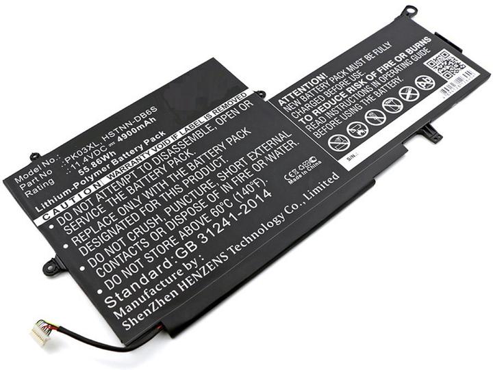 Image du produit AGI Batterie compatible avec HP Spectre x360 13-4000nb L0Z41ea - Batterie - 4.900 mAh (4900 mAh)
