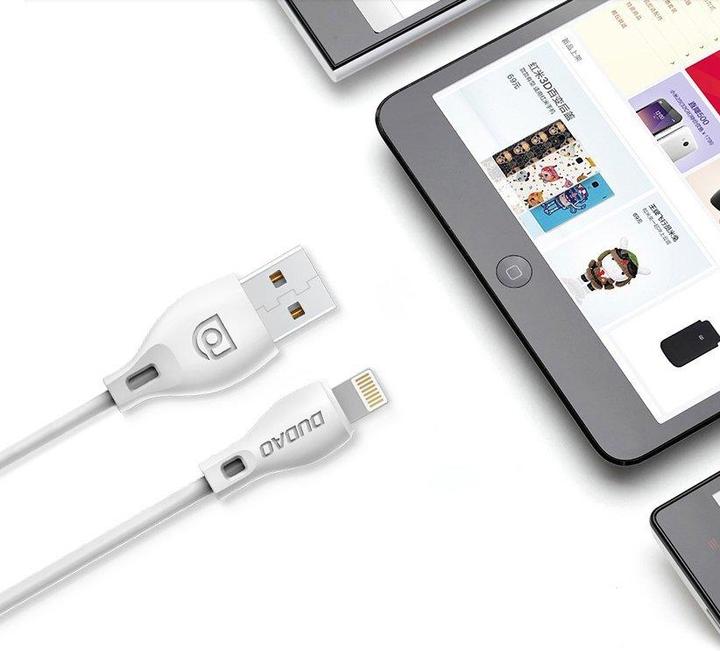 Produktbild Dudao cable USB Type C 2.1A 2m white (L4T 2m white) (2 m, USB 2.0)