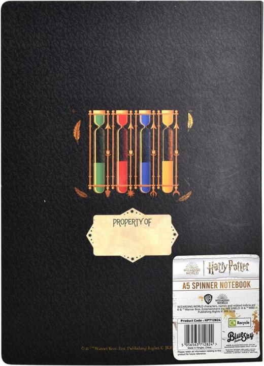 Actual product image Blue Sky Harry Potter bloc-notes Spinner Colourful Crest (carton de 6) (A5, Lined)