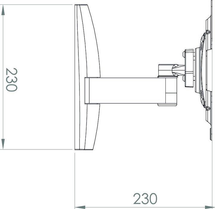 Produktbild VCM Morgenthaler TS 2 TV-Wandhalterung 38,1 cm (15" 94,0 cm (37" Neigbar+Sch (Wand, 37", 15 kg)