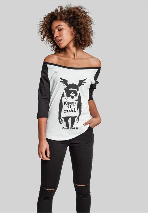 Produktbild Merchcode Ladies Brandalised - Banksy's Graffiti Ape Raglan Tee (5XL)