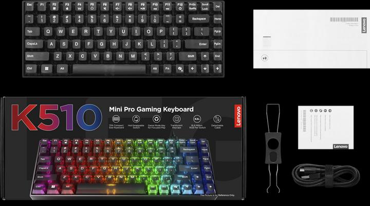 Actual product image Lenovo Legion K510 Mini Pro Gaming Keyboard (US, Cable)