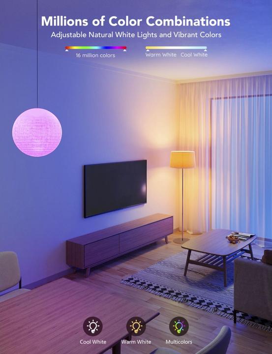 Productafbeelding Govee Smart Light Bulb (E27, 9 W, 1200 lm, 1 x, F)