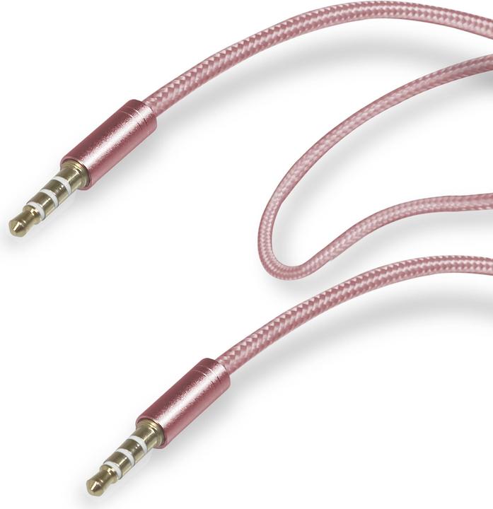 SBS Câble audio stéréo, prise jack 3,5 mm, Gold Collection pour téléphones portables et smartphones (1 m, Jack 3,5 mm (AUX))