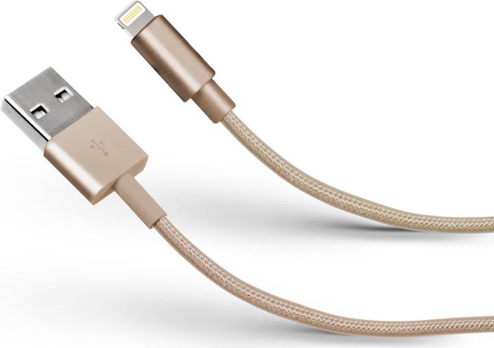 Produktbild SBS Lade- und Datenübertragungskabel Apple Lightning - Gold Collection (1 m, USB 2.0)