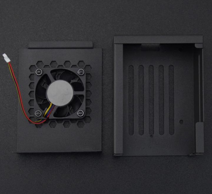 Image du produit DFRobot Boîtier métallique Raspberry Pi 5 avec dissipateur thermique et ventilateur silencieux