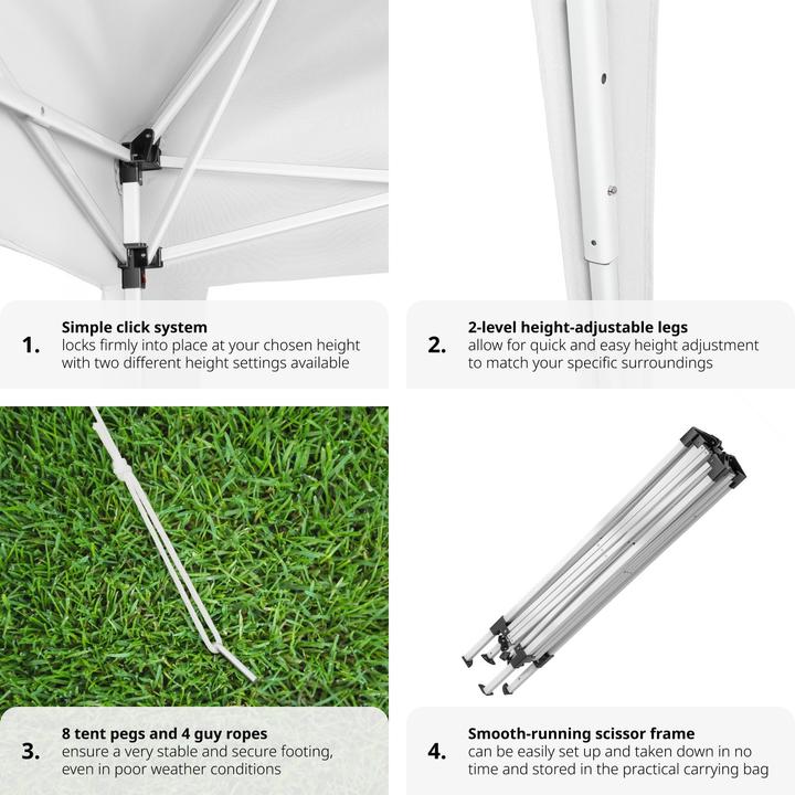 Actual product image tectake Folding Gazebo Linosa | 3x3m with UV protection (300 cm, 300 cm)