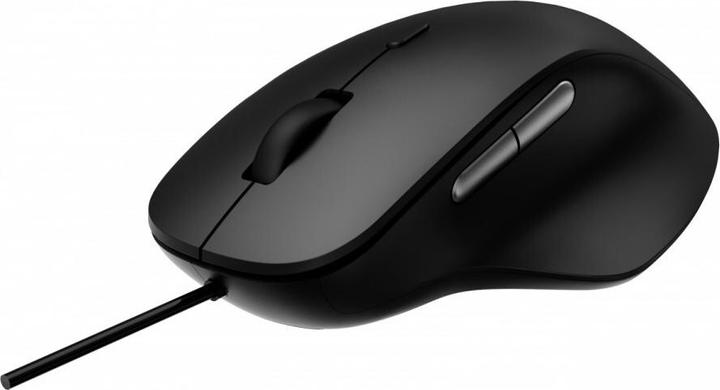 Actual product image Rapoo N500 Black Ergonomic Wired Optical Mouse (Cable)