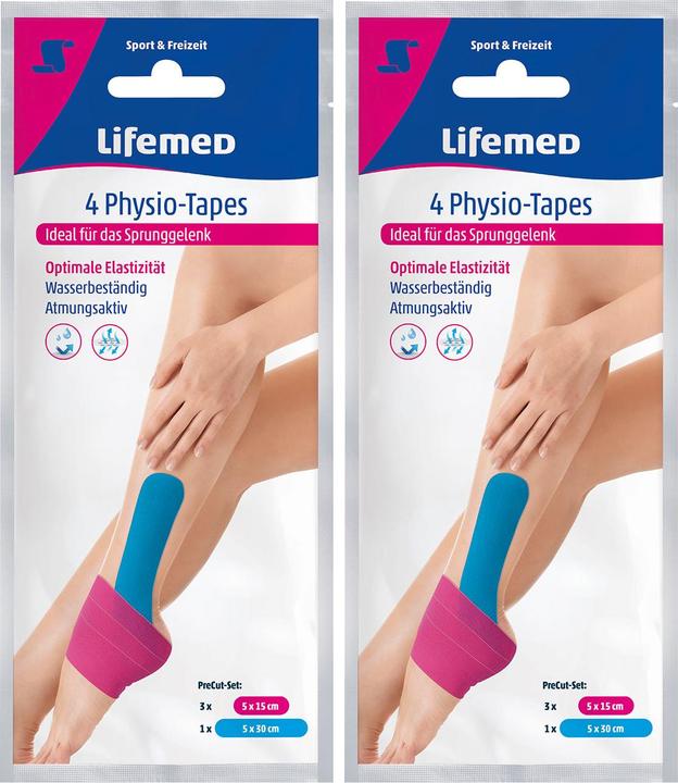 Image du produit Lifemed Physio-Tapes pour la cheville, 4 pièces en 2 tailles, set de 2 pièces (0.30 m)