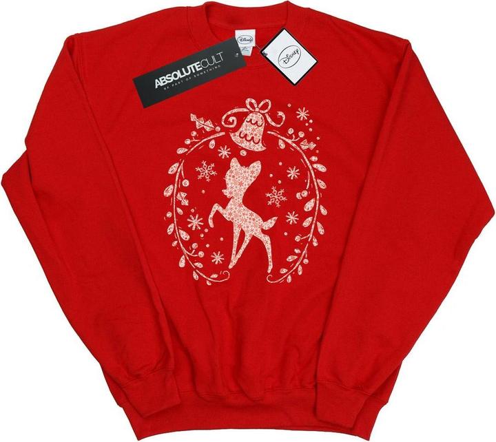 Disney Bambi Christmas Wreath Sweatshirt (L)