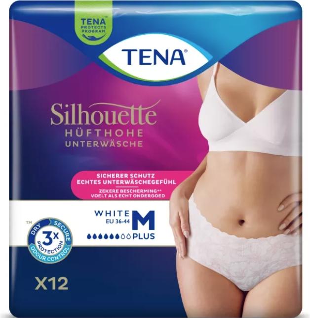 Tena Plus Pants Weiss M (12 x, M)