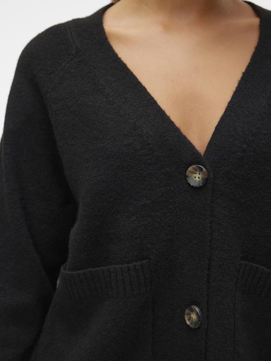 Produktbild Vero Moda Locker geschnitten V-Ausschnitt Gerippte Ärmelbündchen Strickjacke Strickjacke (M)