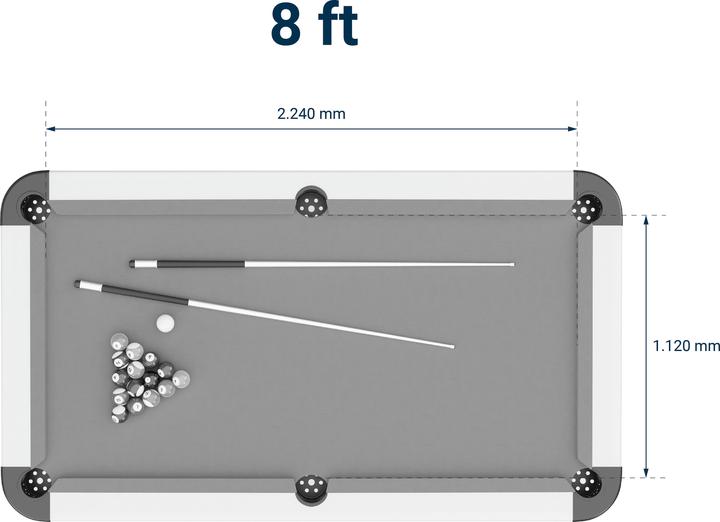 Produktbild Sportime Billardtisch Outdoor (224 x 112 cm)