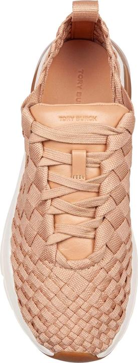 Actual product image Tory Burch blush woven fabric trainer sneakers (40)