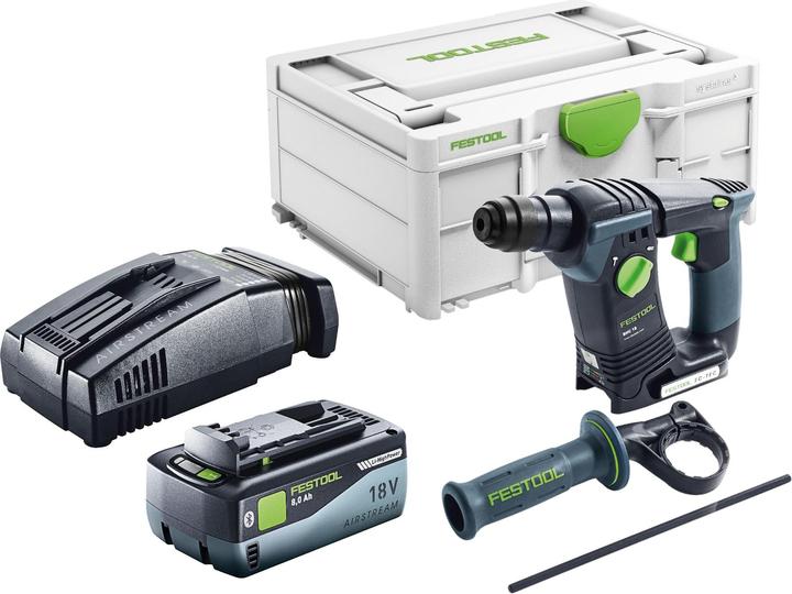 Actual product image Festool BHC 18-Basic cordless hammer drill 18 V 1.8 J SDS Plus Brushless + 1x rechargeable battery 8.0 Ah + (Rechargeable battery operated)