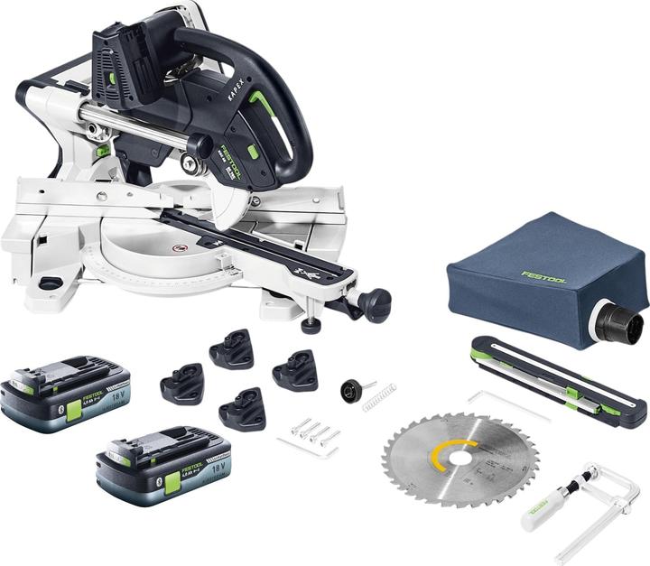 Image du produit Festool KAPEX KSC 60 EB-Basic Scie à onglets à batterie 18 V / 36 V 216 mm Brushless + 2x batterie