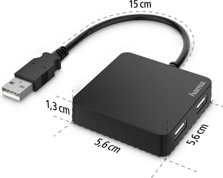 Produktbild Hama USB 2.0 Hub (USB-A, 4 Ports)