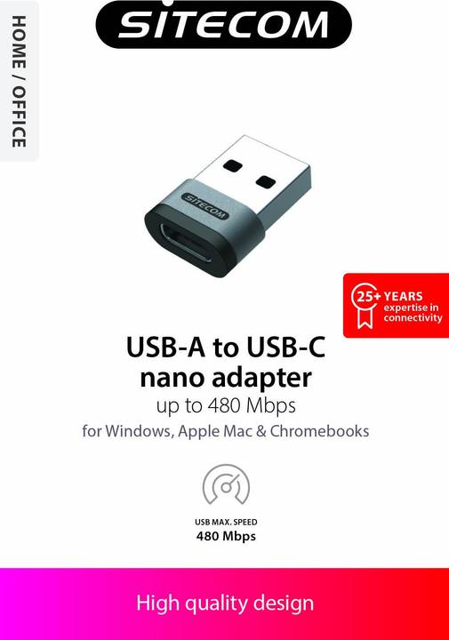 Produktbild Sitecom USB A – USB C Nano Adapter (USB 2.0)