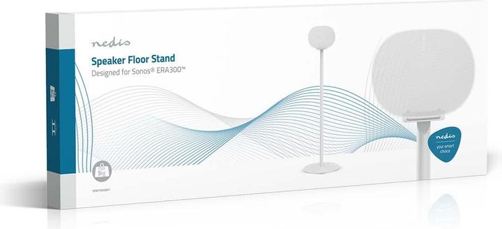 Produktbild Nedis Lautsprecherhalter - Kompatibel mit: Sonos Era300 - Ständer - 5 kg - Fest - ABS/Metall - Weiss (1 Stk., Ständer)