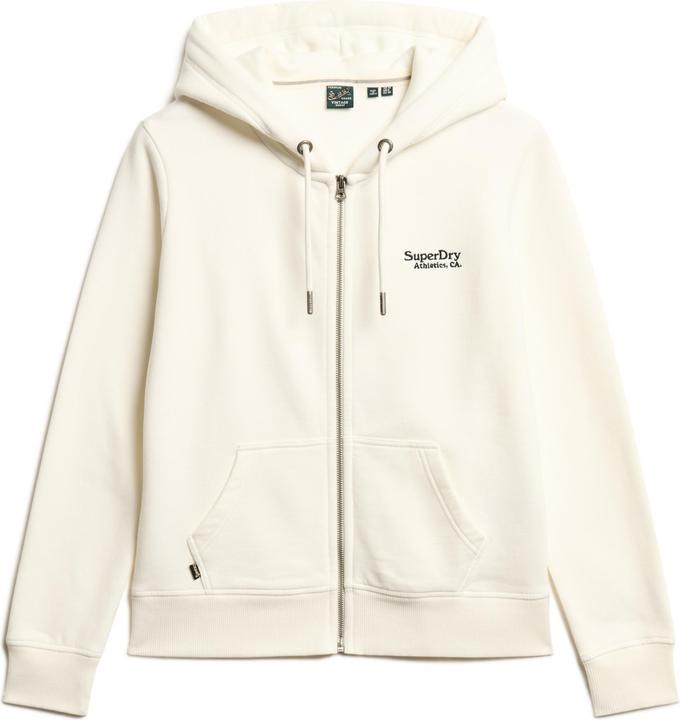 Superdry ESSENTIAL LOGO ZIP SWEATSHIRT Dames Vest - Wit