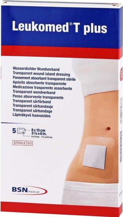 Produktbild BSN T plus transparenter Wundverband 8x15cm mit Wundauflage (5 x)