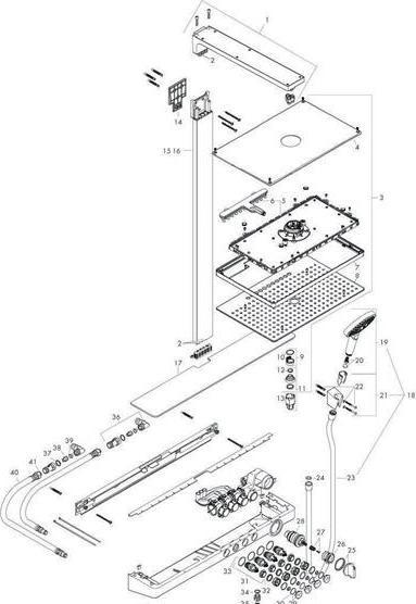 Produktbild hansgrohe HG Showerpipe RAINMAKER SELECT 460 3jet DN 15 weiss/chrom