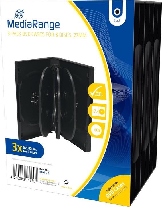 MediaRange DVD-Leerhülle für 8 Discs