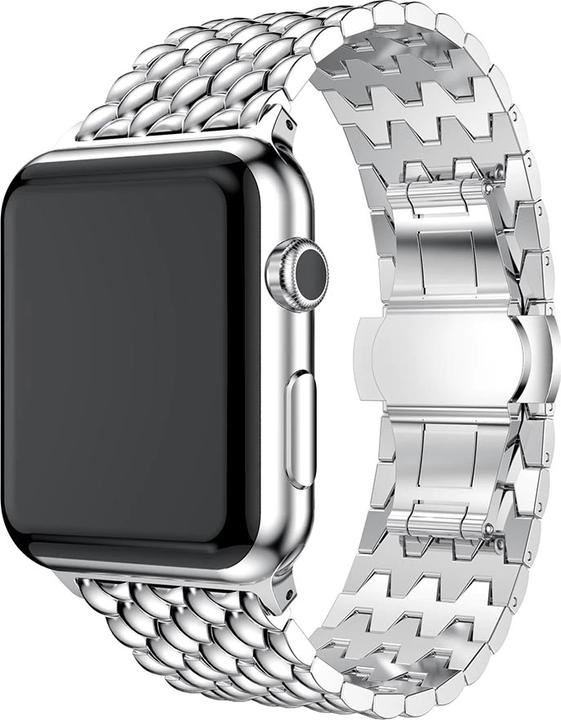 Produktbild PhoneLook Edelstahlarmband mit kleinen Einzelngliedern in Wabenform 38mm / 40mm / 41mm (41 mm, 38 mm, 40 mm, Aluminium)