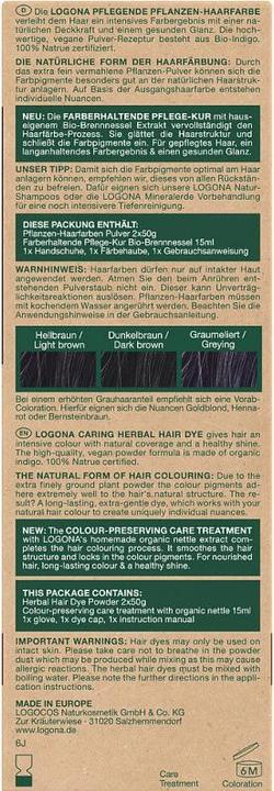 Actual product image Logona Plant hair color powder (Indigo black)