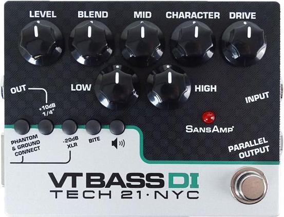 Produktbild tech21 SansAmp Character VT Bass DI Preamp Pedal mit Netzteil (Bass)