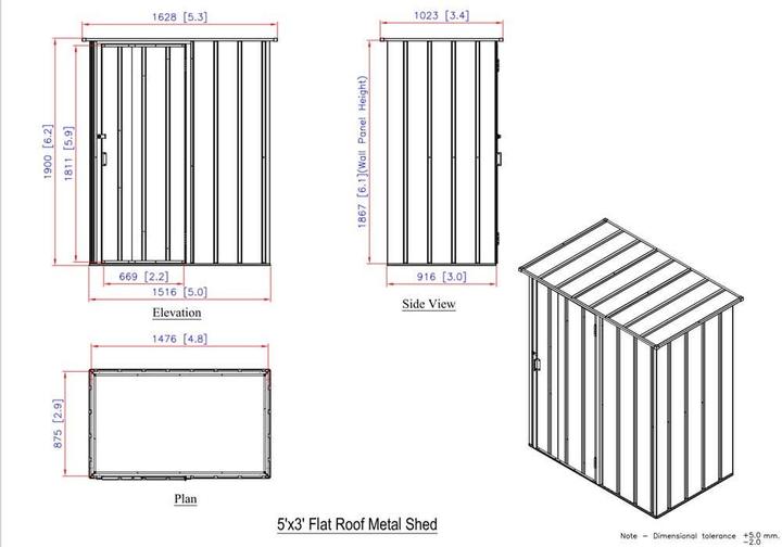 Actual product image Duramax Metall Gerätehaus 148x88 Gartenhaus