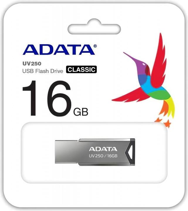 Image du produit Adata Lecteur flash USB 2.0 UV250 16GB BLACK (16 Go, USB-A)