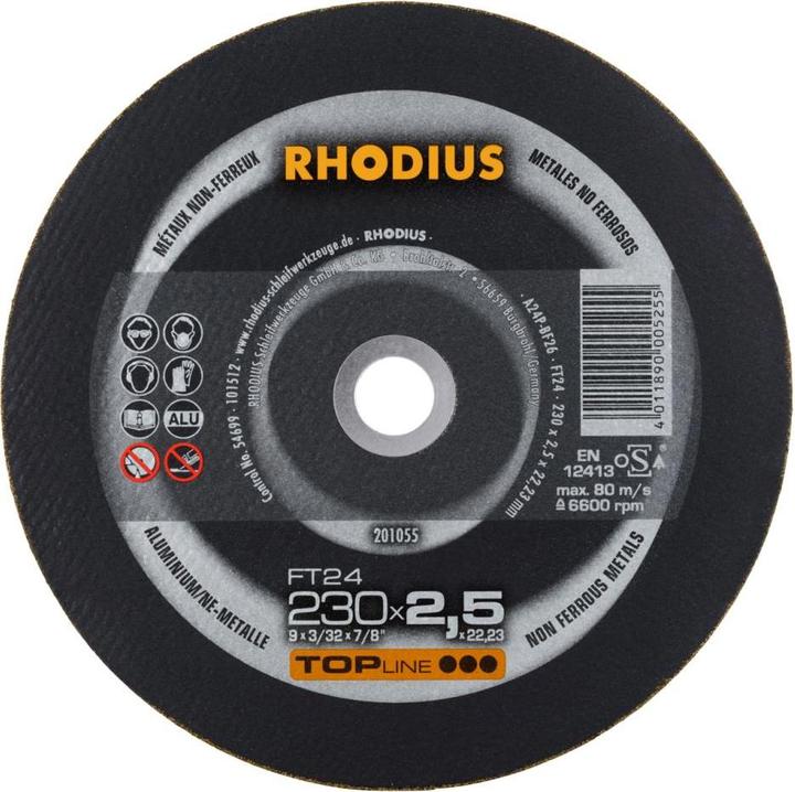 Produktbild Rhodius Freihandtrennscheibe FT24 | Ø 230 x 2,5 x 22,23mmForm 41 VPE: 25