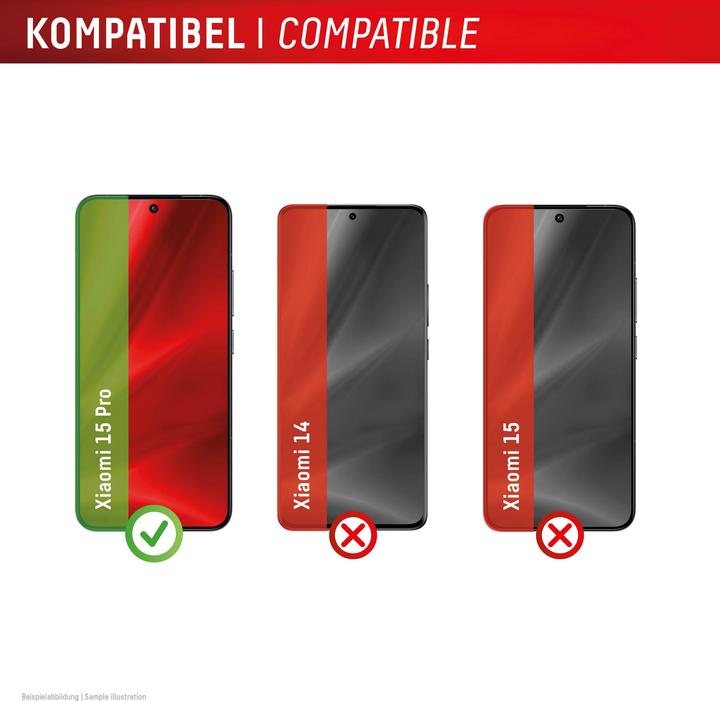 Actual product image Displex Premium Glass, Full Cover armoured glass (1 Piece, Xiaomi 15 Pro, Xiaomi 15 Ultra)