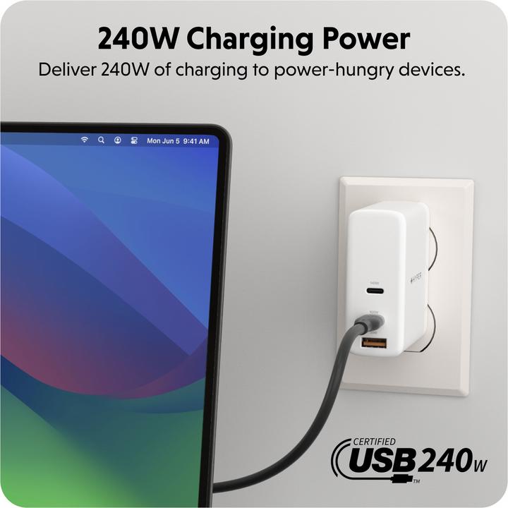Produktbild Targus 2M Silicone 240W USB-C Charging Cable - (2 m, USB 2.0)