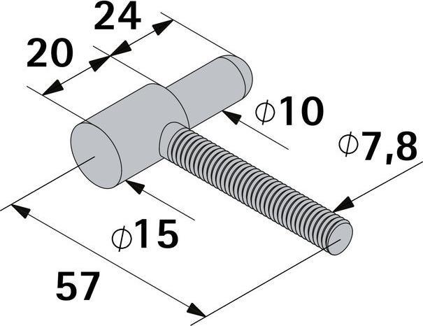 Produktbild Hettich Bandunterteil wartungsfrei 15mm verzinkt, 2 St.