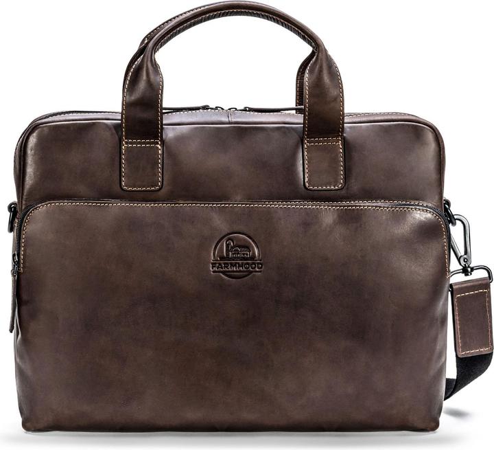 Farmhood Nashville Aktentasche Leder 39 cm Laptopfach