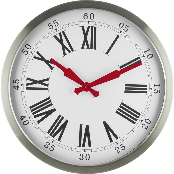 Immagine prodotto EuroTime 56860-07 Orologio da parete radiocomandato 40 cm argento (40 cm)