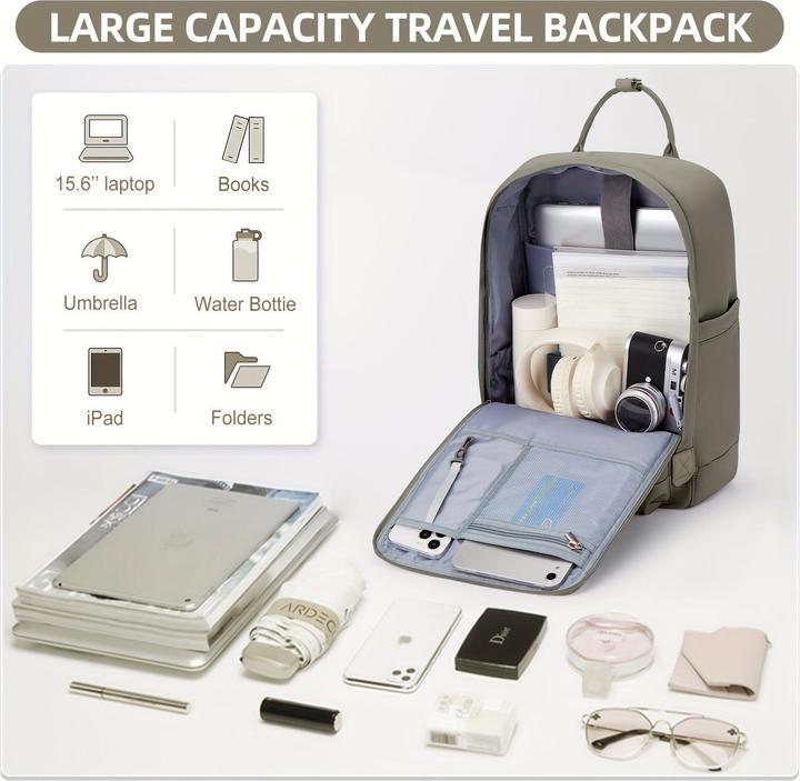Immagine prodotto Only-Bags.Store Zaino per computer portatile a tinta unita, semplice zaino per la scuola in stile preppy, sport da