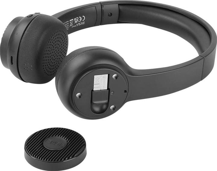 Image du produit Eksa H16 Computer On Ear Headset Bluetooth® Schwarz Noise Cancelling, Mikrofon (Sans fil, USB-A)