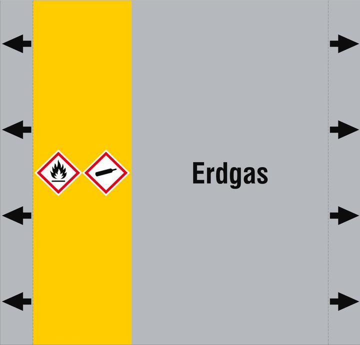 Productafbeelding Brady ISO 20560 leidingmerkers - Gas