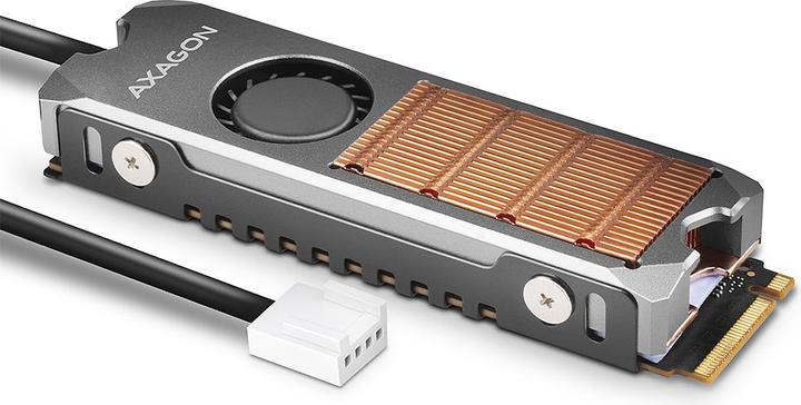 Axagon CLR-M2FAN computer cooling system Solid-state drive Heatsink/Radiatior Grey 1 pc(s)