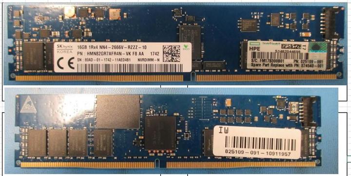 Actual product image HPE SPS-NVDIMM 16GB 1RX4 NN4 (1 x 16GB, DDR4-RAM)