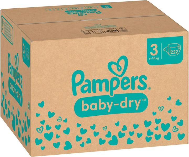 Actual product image Pampers Baby-Dry (Size 3, Monthly box, 222 Piece)