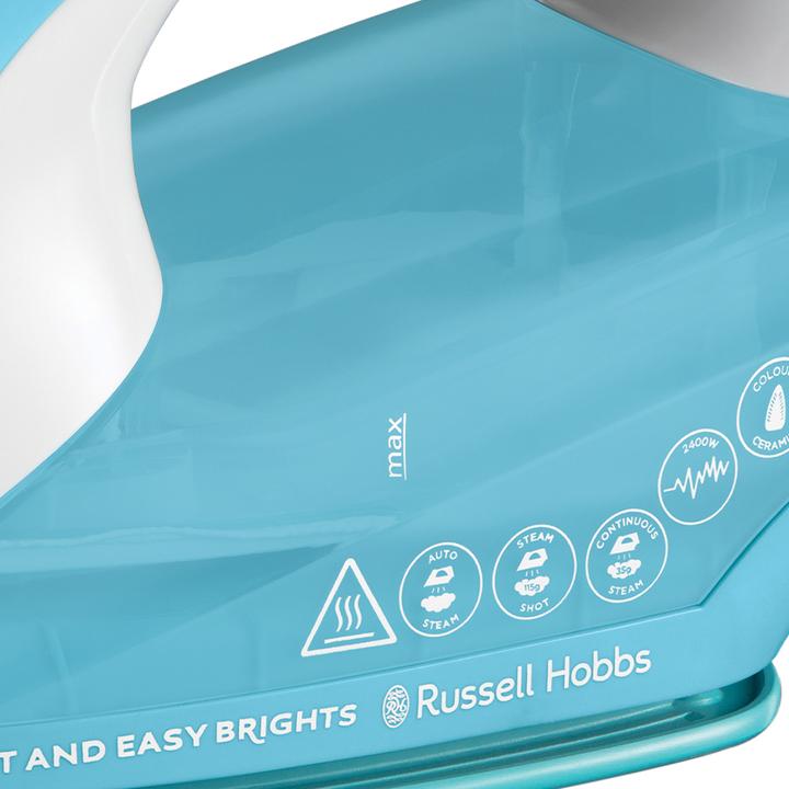 Actual product image Russell Hobbs 26482-56 Light & Easy Brights Aqua Steam Iron (2400 W, 135 g/min)