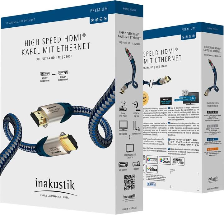 Actual product image Inakustik HDMI (Typ A) — HDMI (Typ A) (3 m, HDMI)