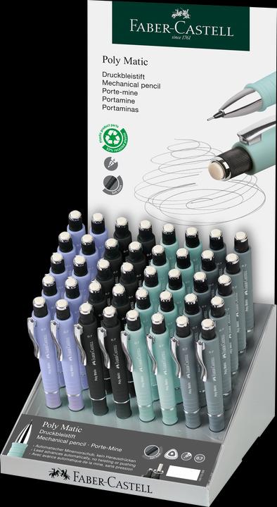 Actual product image Faber-Castell POLY MATIC - Mechanical pencil (0.70 mm, HB, 40 x)