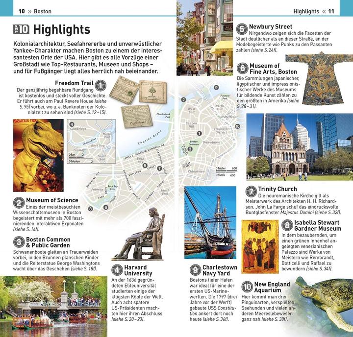 Produktbild TOP10 Reiseführer Boston (Deutsch, DK Verlag Reise, 2024)