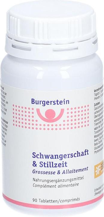 Nährwerte und Zutaten Burgerstein Schwangerschaft & Stillzeit (1 Stück, Tabletten, 166 g)
