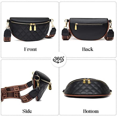 Produktbild Only-Bags.Store Crossbody Bag Breiter Gurt -Klein Umhängetasche Bauchtasche Leder Stylisch Taschen handtasche